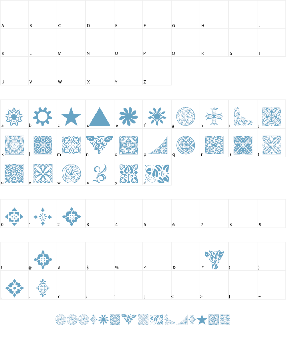 AEZ deco dings Font Character